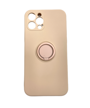Силиконов калъф гръб Ring Case iPhone 12 Pro - розов
