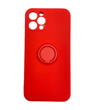 Силиконов калъф гръб Ring Case iPhone 12 Pro - червен