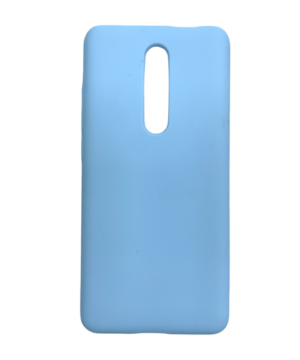 Силиконов калъф гръб Solid Silicone Case Xiaomi Mi 9T - светло син зелени копчета