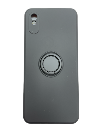 Силиконов калъф гръб Ring Case Xiaomi Redmi 9A - черен