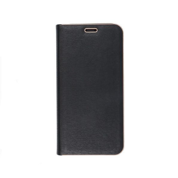 Кожен калъф тефтер / Luna book gold / Xiaomi Redmi 9T - черен
