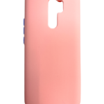 Силиконов калъф гръб Solid Silicone Case Xiaomi Redmi 9 - розов сини копчета