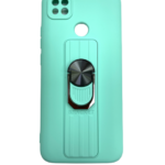 Силиконов калъф гръб Bracket Ring Case Xiaomi Redmi 9C - мента