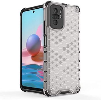 Хибриден калъф гръб Honeycomb Case Xiaomi Redmi Note 10 - прозрачен