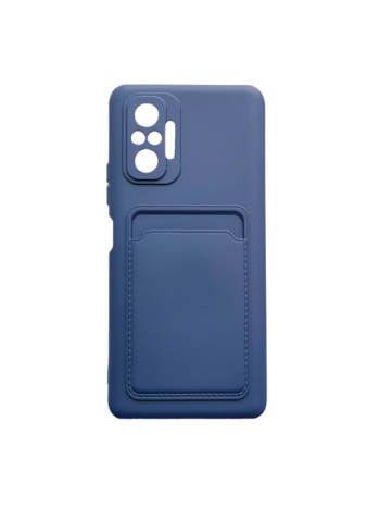 Силиконов калъф гръб Card Case Xiaomi Redmi Note 10 Pro - син