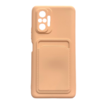 Силиконов калъф гръб Card Case Xiaomi Redmi Note 10 Pro - розов