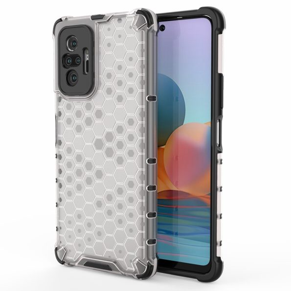 Хибриден калъф гръб Honeycomb Case Xiaomi Redmi Note 10 Pro - прозрачен