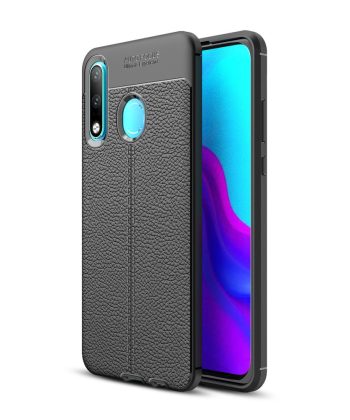 Силиконов калъф гръб Litchi Case Huawei P30 Lite - черен