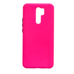 Силиконов калъф гръб Solid Silicone Case Xiaomi Redmi 9 - цикламен черни копчета