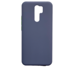 Силиконов калъф гръб Solid Silicone Case Xiaomi Redmi 9 - син зелени копчета