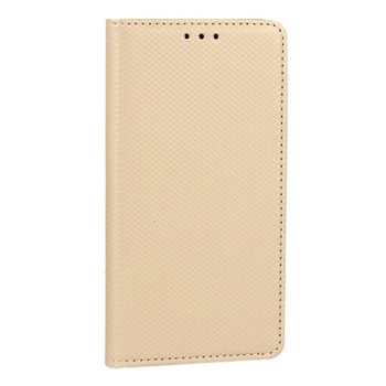 Кожен калъф тефтер / smart book magnet / Xiaomi Redmi 9C - златен
