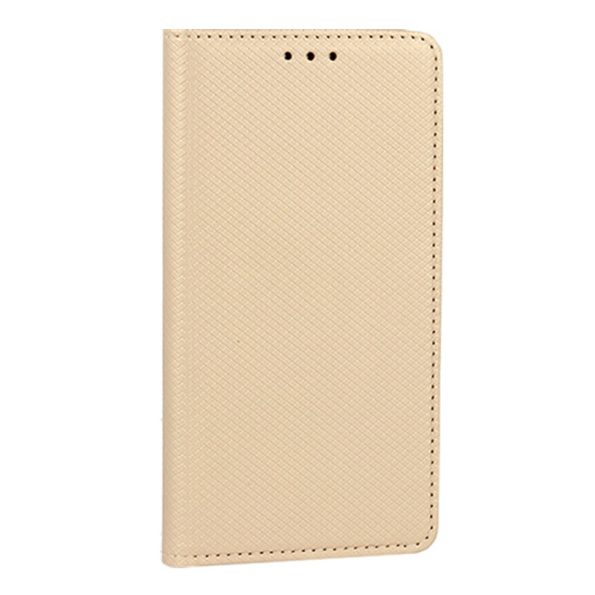 Кожен калъф тефтер / smart book magnet / Xiaomi Redmi 9C - златен