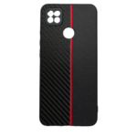 Силиконов калъф гръб Moto Carbon Case Xiaomi Redmi 9C - червена лента