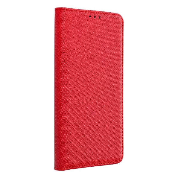 Кожен калъф тефтер / smart book magnet / Xiaomi Redmi 9 - червен