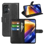 Кожен калъф тефтер / book type / Xiaomi Poco F4 GT - черен