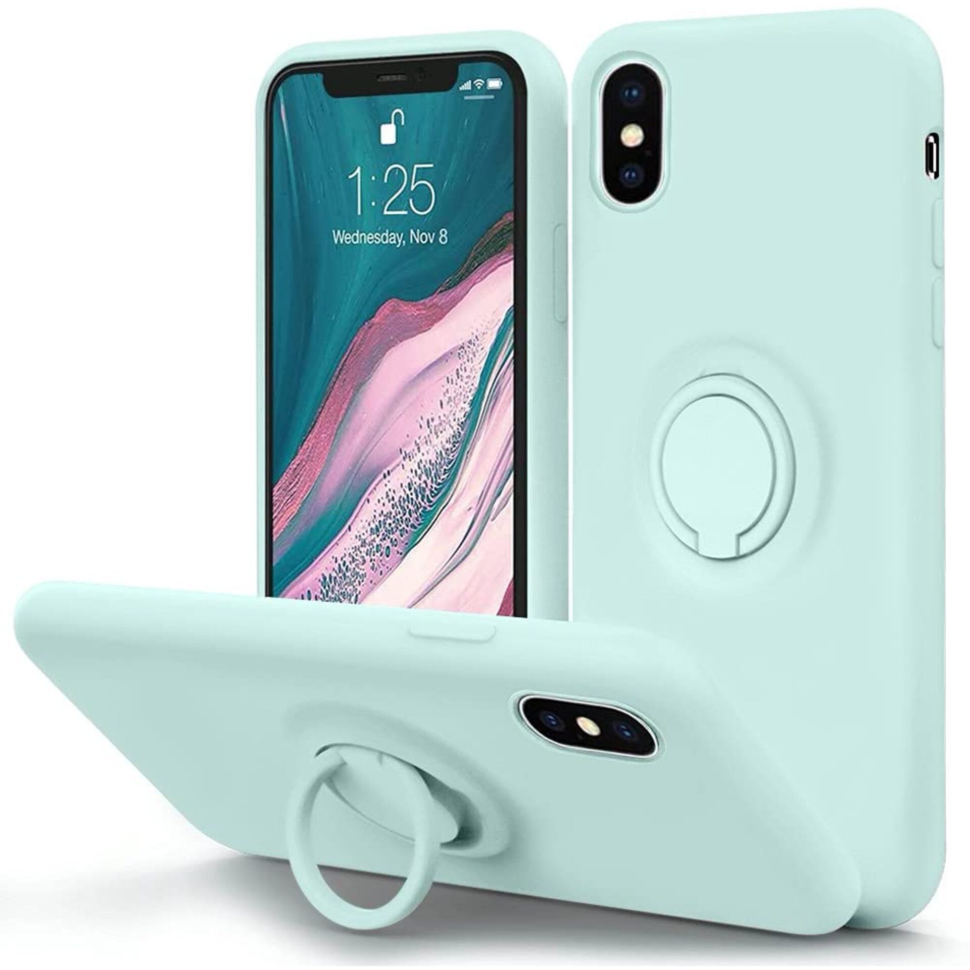 Glitter iPhone X / XS Case with Support Ring - Dealy