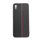 Силиконов калъф гръб Moto Carbon Case Xiaomi Redmi 9A - червена лента