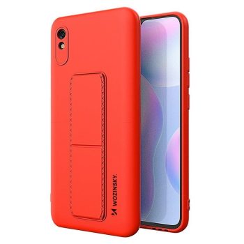 Силиконов калъф гръб Wozinsky Kickstand Case Xiaomi Redmi 9A - червен