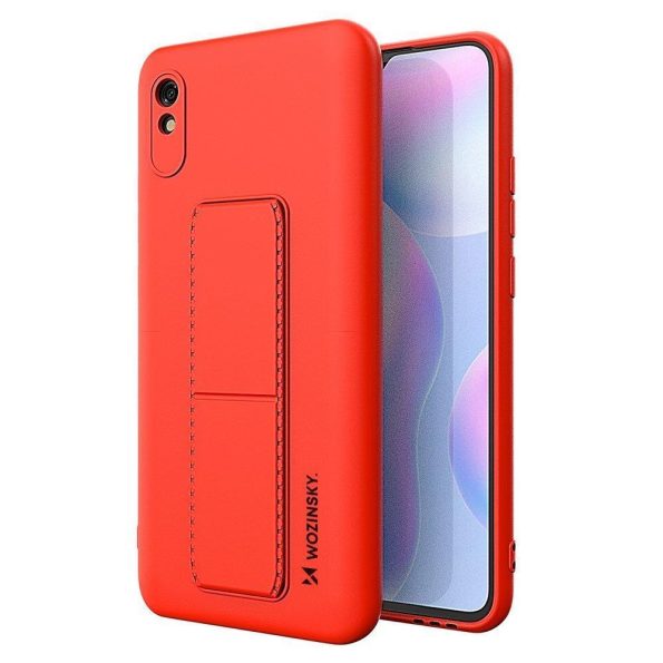 Силиконов калъф гръб Wozinsky Kickstand Case Xiaomi Redmi 9A - червен