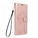 Кожен калъф тефтер / MEZZO Book / Xiaomi Redmi Note 10 - rose-gold дърво