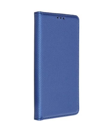 Кожен калъф тефтер / smart book magnet / Huawei P30 Lite - син