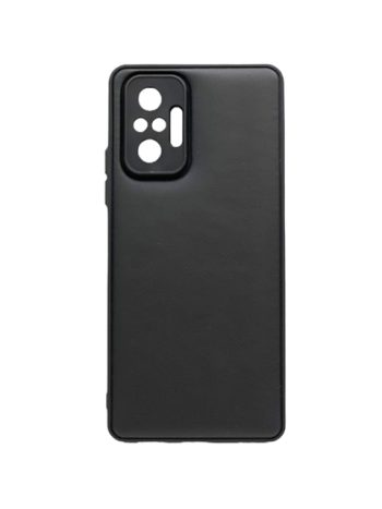 Силиконов калъф гръб с кожа Leather 3D Case Xiaomi Redmi Note 10 Pro - Design-1-черен