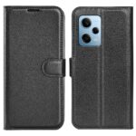 Кожен калъф тефтер / book type / Xiaomi Redmi Note 12 Pro 5g / Poco X5 Pro 5G - черен