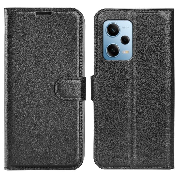 Кожен калъф тефтер / book type / Xiaomi Redmi Note 12 Pro 5g / Poco X5 Pro 5G - черен