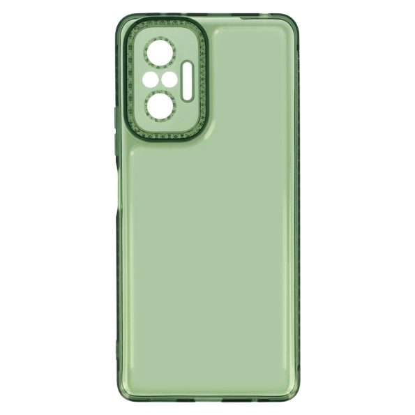 Силиконов калъф гръб Crystal Diamond Case Xiaomi Redmi Note 10 Pro - зелен