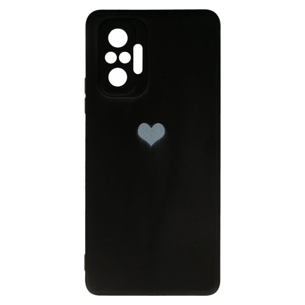 Силиконов калъф гръб Heart Case Xiaomi Redmi Note 10 Pro - черен
