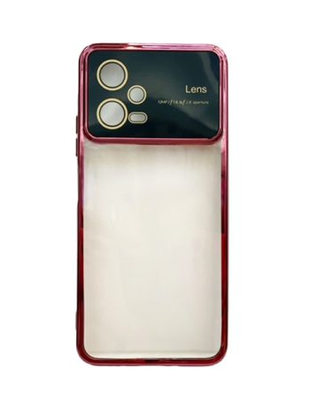Силиконов калъф гръб Electro Lens Case Xiaomi Redmi Note 12 5g / Poco X5 5G - вишна