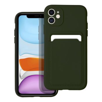 Силиконов калъф гръб Card Case iPhone 11 - зелен