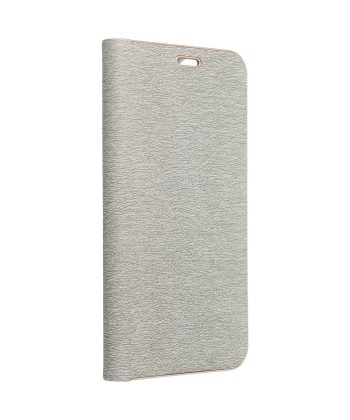 Кожен калъф тефтер / Luna book gold / Samsung Galaxy S24 - сив