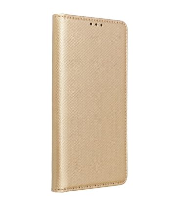 Кожен калъф тефтер / Smart book magnet / Samsung Galaxy S24 - златен