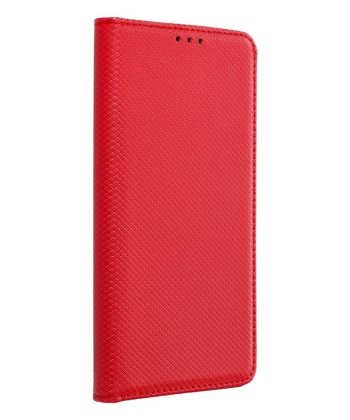 Кожен калъф тефтер / Smart book magnet / Samsung Galaxy S24 - червен