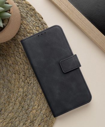 Кожен калъф тефтер / Tender book / Samsung Galaxy S24 - черен