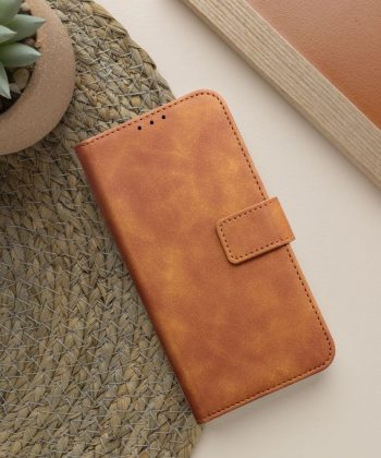 Кожен калъф тефтер / Tender book / Samsung Galaxy S24 - кафяв
