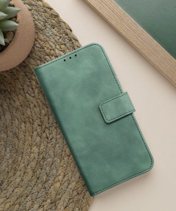 Кожен калъф тефтер / Tender book / Samsung Galaxy S24 - зелен