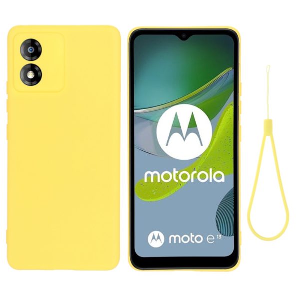 Силиконов калъф гръб Liquid Silicone Case Motorola Moto E13 - жълт