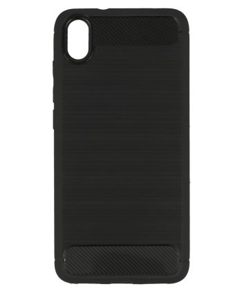 Силиконов калъф гръб Carbon Case Xiaomi Redmi 7A - черен