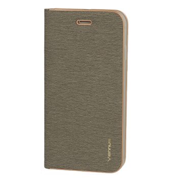 Кожен калъф тефтер / Vennus book case with frame / Xiaomi Redmi 9T - сив