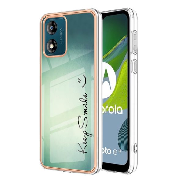 Силиконов калъф гръб IMD Case Motorola Moto E13 - Smile