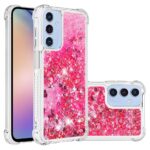 Силиконов калъф гръб с течност Samsung Galaxy A16 - розови сърца