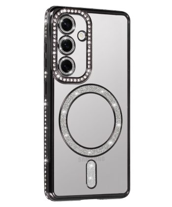 Силиконов калъф гръб Bling Magsafe Case Samsung Galaxy S24 - черен