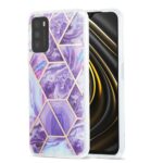 Силиконов калъф гръб IMD Case Xiaomi Redmi 9T - лилав мрамор