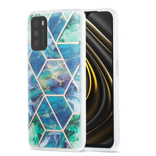 Силиконов калъф гръб IMD Case Xiaomi Redmi 9T - зелен мрамор