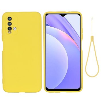 Силиконов калъф гръб Liquid Silicone Case Xiaomi Redmi 9T - жълт