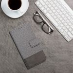 Кожен калъф тефтер / Gomma book / Xiaomi Redmi Note 14 Pro / Pro Plus - сив